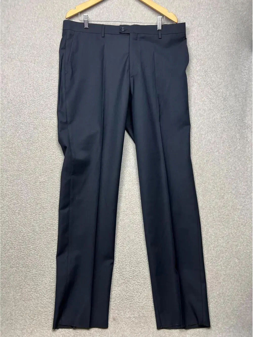 Zegarie 3 Piece 150S Wool Sport Blazer Suit Set 44S /38 Pants Modern Fit Navy